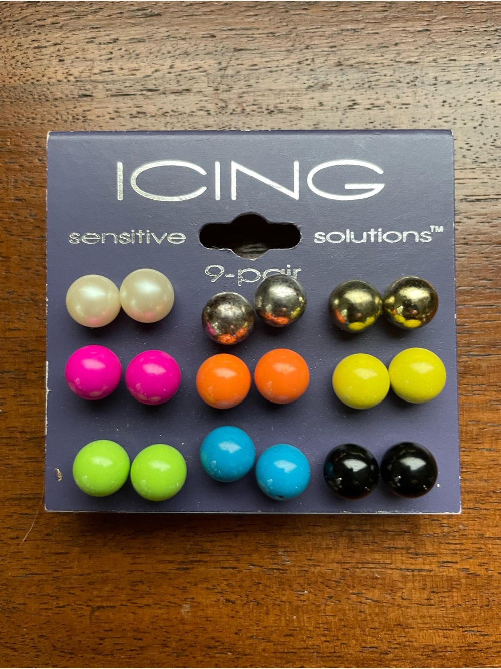 Bundle 3 for $12 ICING Kids 9-Pair Multicolor Stud Earring Set